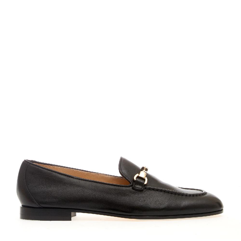 Sorelle Perego mocassino fibbia pelle nero Offerte giornaliere