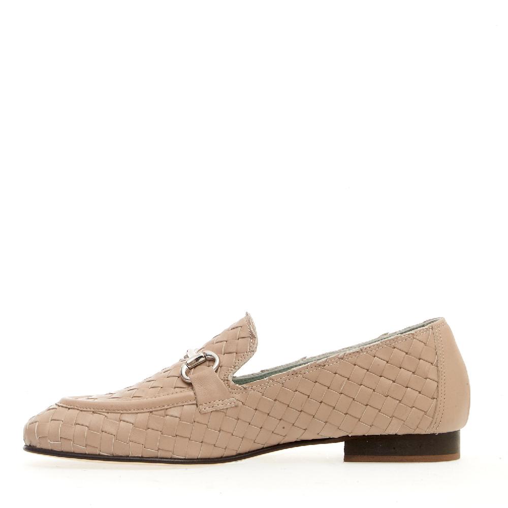 Sorelle Perego mocassino intreccio naturale con morsetto Offerte speciali
