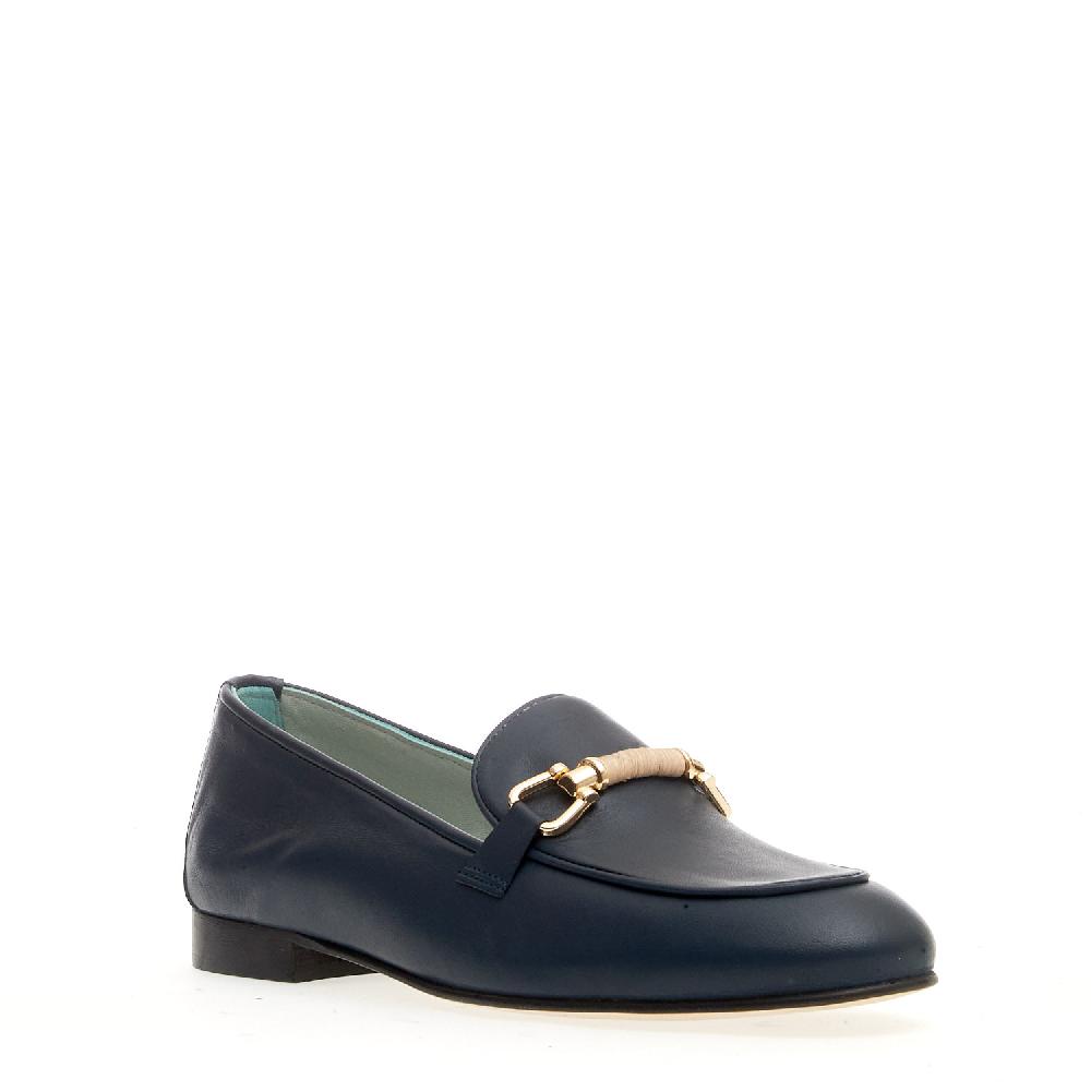 Sorelle Perego mocassino pelle blu morsetto Sconti VIP