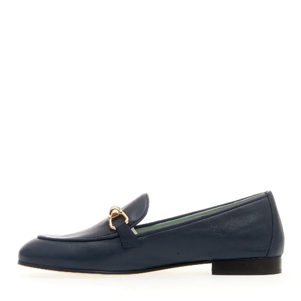 Sorelle Perego mocassino pelle blu morsetto Sconti VIP