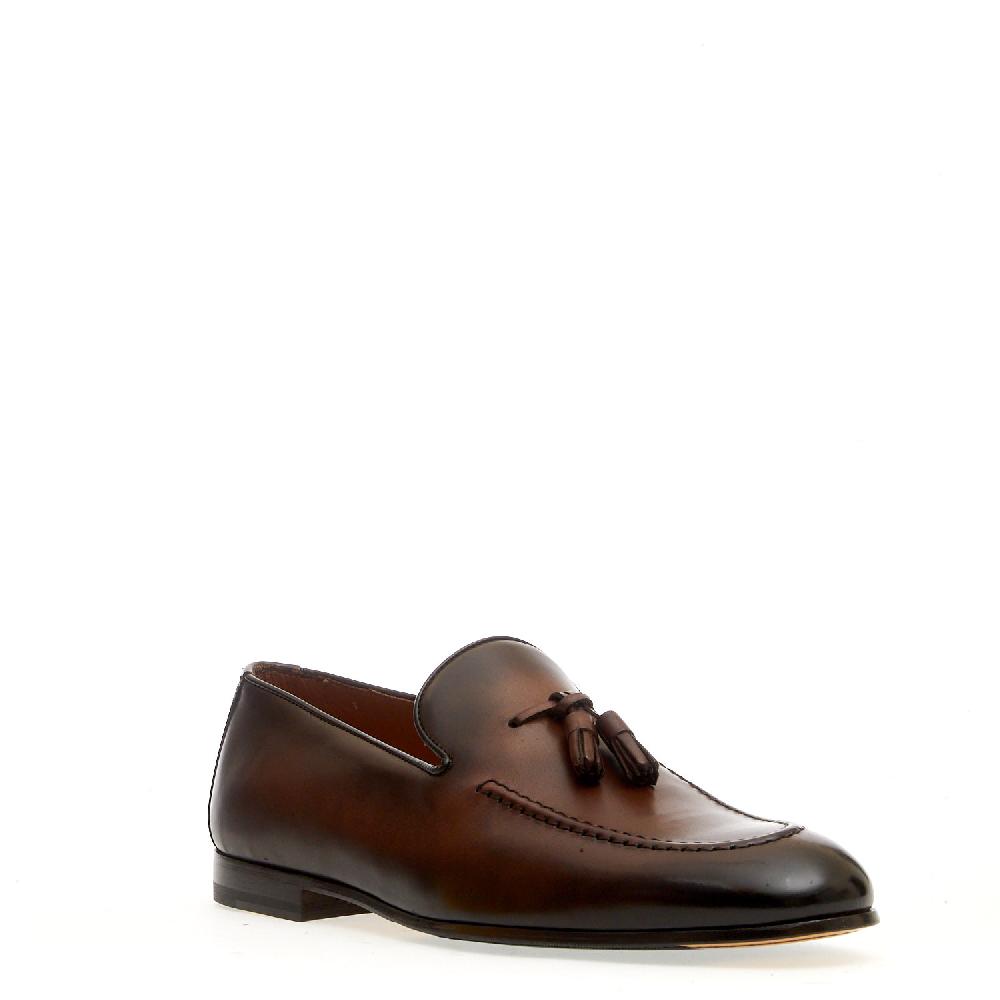 Sorelle Perego mocassino pelle marrone nappine Prezzo basso
