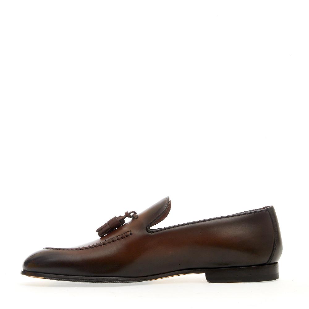 Sorelle Perego mocassino pelle marrone nappine Prezzo basso
