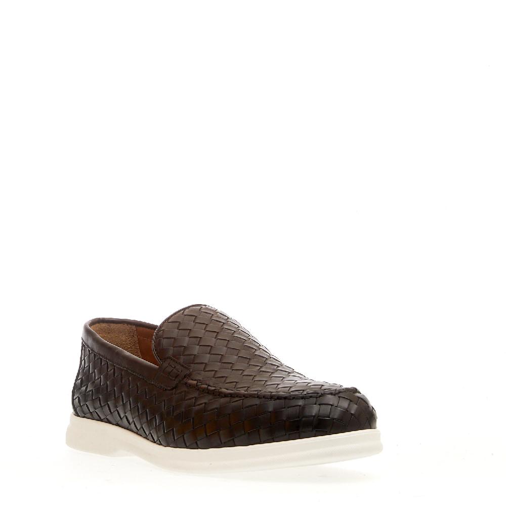 Sorelle Perego mocassino pelle intrecciata marrone Super Saving Price