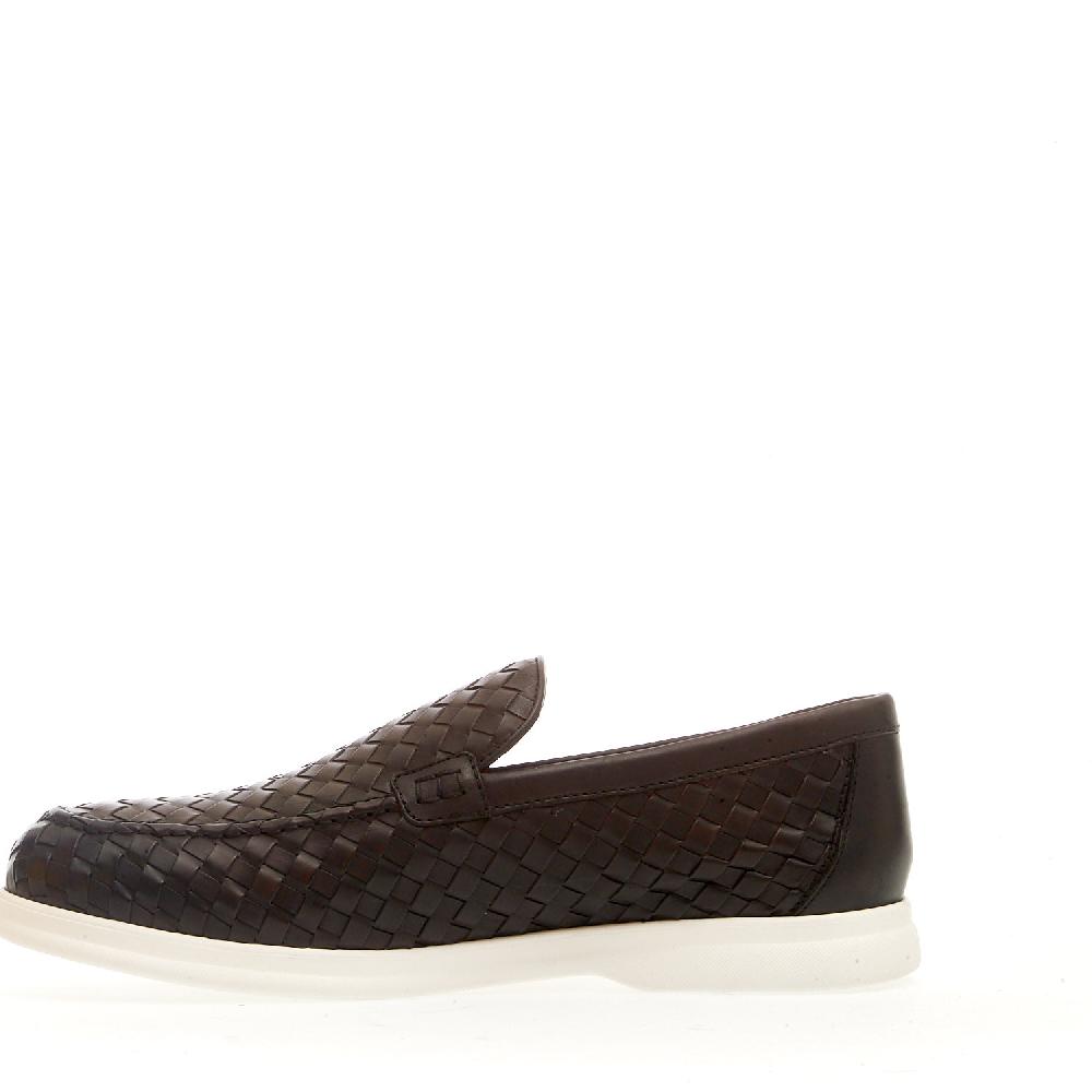 Sorelle Perego mocassino pelle intrecciata marrone Super Saving Price