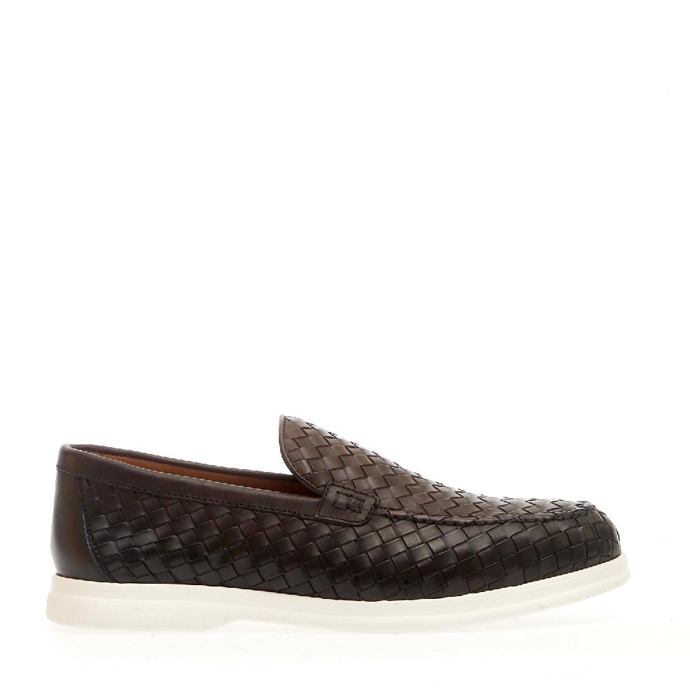 Sorelle Perego mocassino pelle intrecciata marrone Super Saving Price