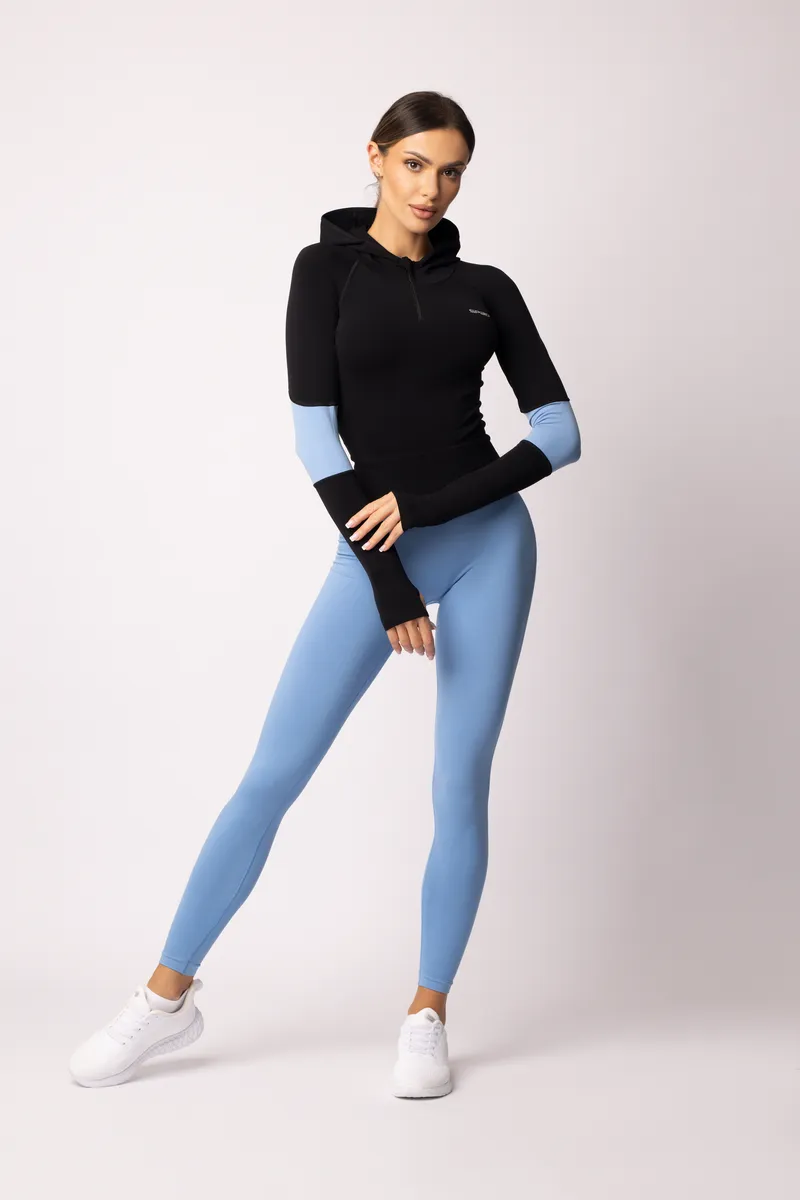 Spaio SPAIO FELPA ADAPT – DOUBLE COLOUR LINCHEN BLUE/BLACK Offerte