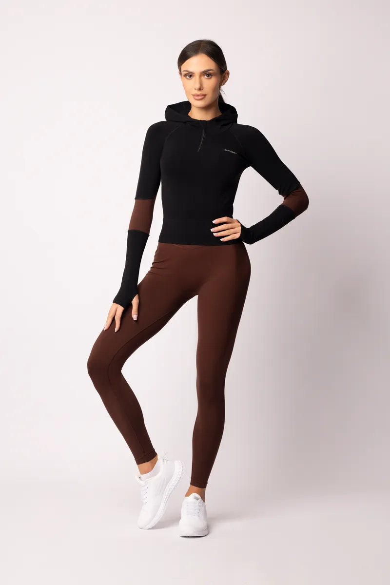 Spaio SPAIO FELPA ADAPT – DOUBLE COLOUR COFFEE/BLACK Negozio