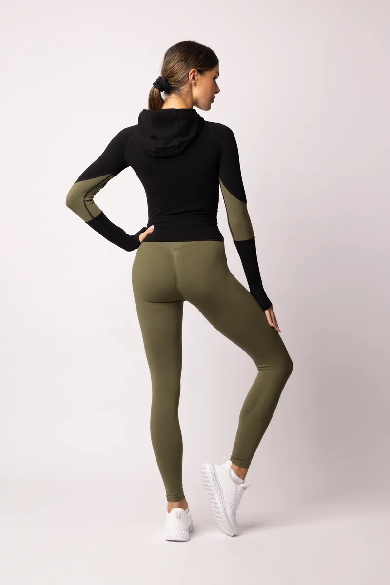 Spaio SPAIO FELPA ADAPT – DOUBLE COLOUR KHAKI/BLACK Vendita Economica