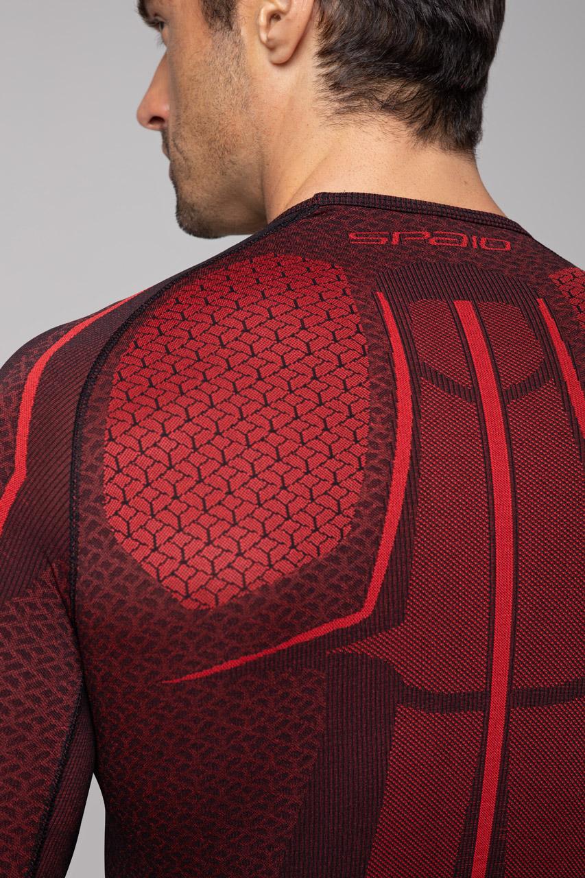 Spaio SPAIO MAGLIETTA TERMOATTIVA "ADRENALINE" UOMO NERO/ROSSO Negozi Online