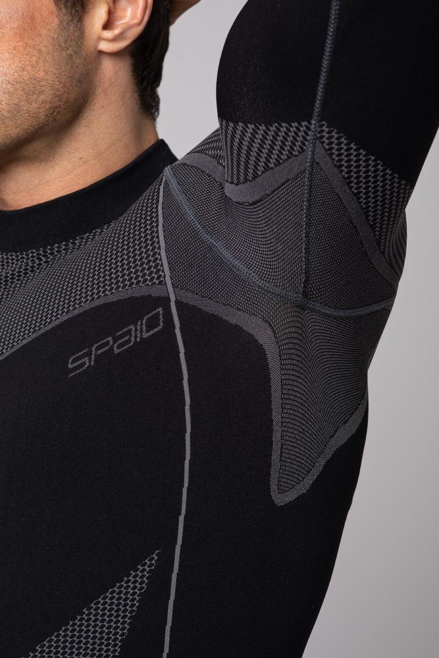 Spaio SPAIO MAGLIETTA TERMOATTIVA CON MANICHE LUNGHE THERMO-EVO UOMO NERO/GRIGIO Smaltimento dello stoccaggio