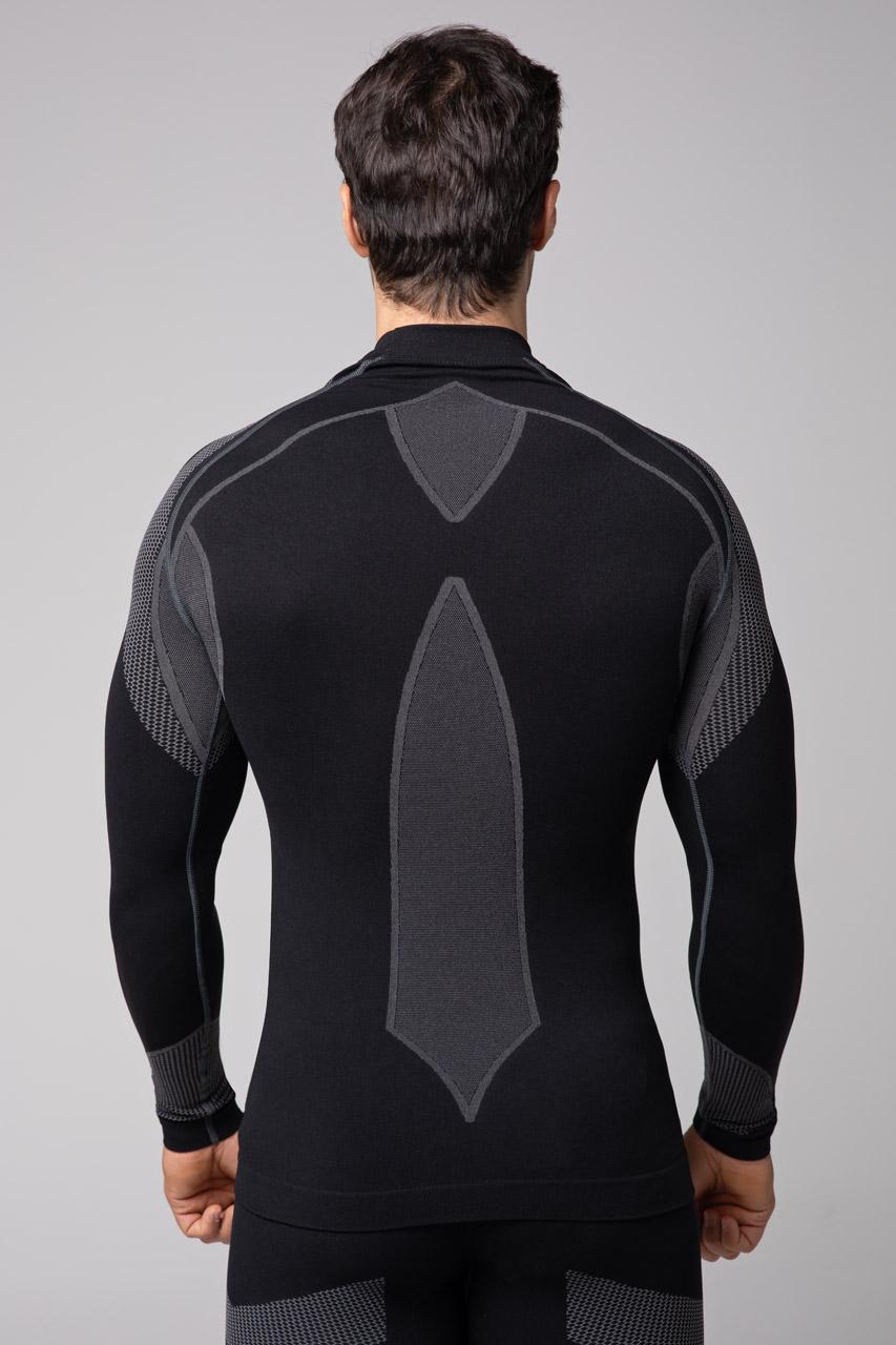 Spaio SPAIO MAGLIETTA TERMOATTIVA CON MANICHE LUNGHE THERMO-EVO UOMO NERO/GRIGIO Smaltimento dello stoccaggio