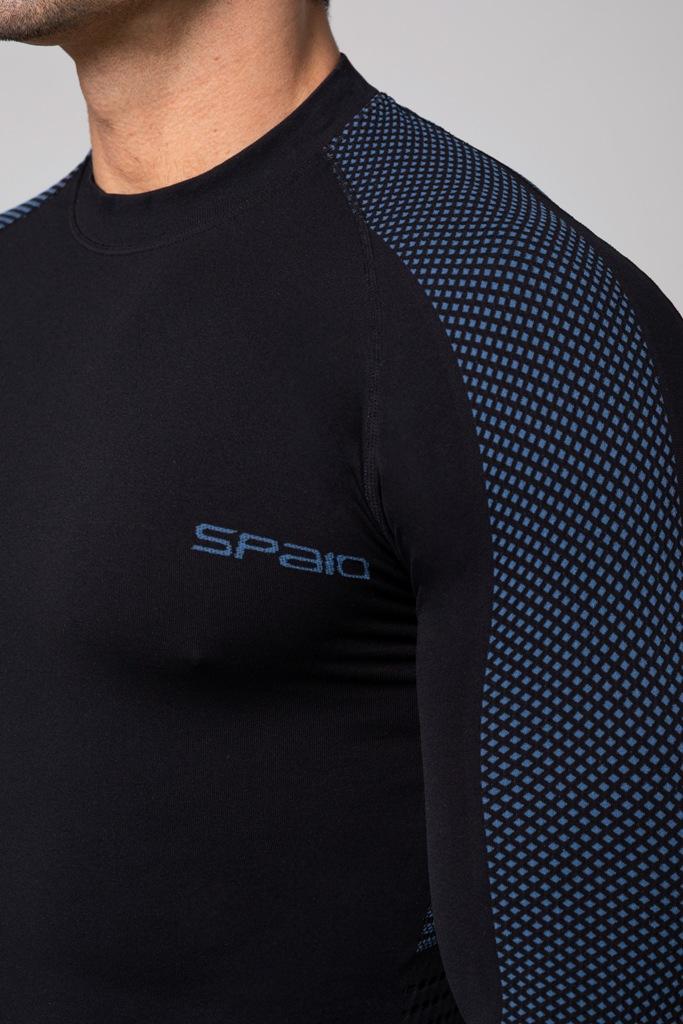 Spaio SPAIO MAGLIA M/L TERMOATTIVA "FIERCE" NERO/BLU Fino Al -60%