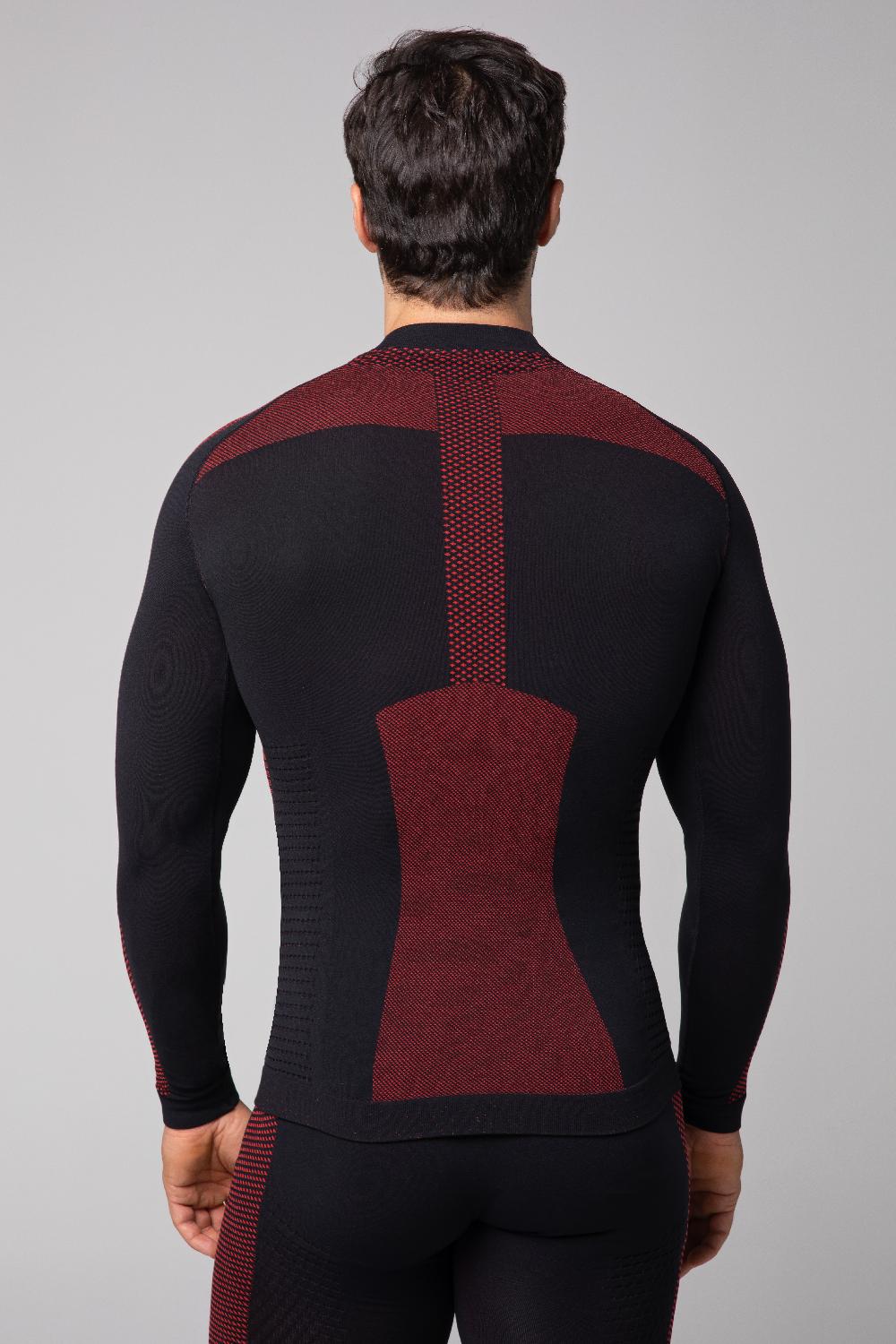 Spaio SPAIO MAGLIA M/L TERMOATTIVA "FIERCE" NERO/ROSSO Affare Del Giorno