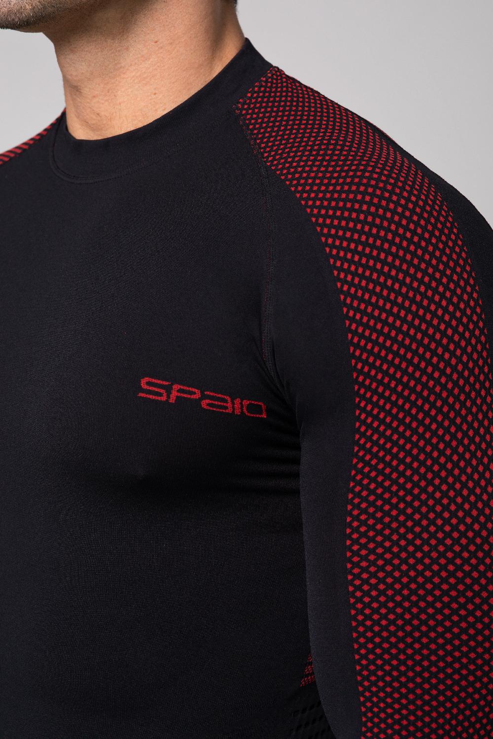 Spaio SPAIO MAGLIA M/L TERMOATTIVA "FIERCE" NERO/ROSSO Affare Del Giorno