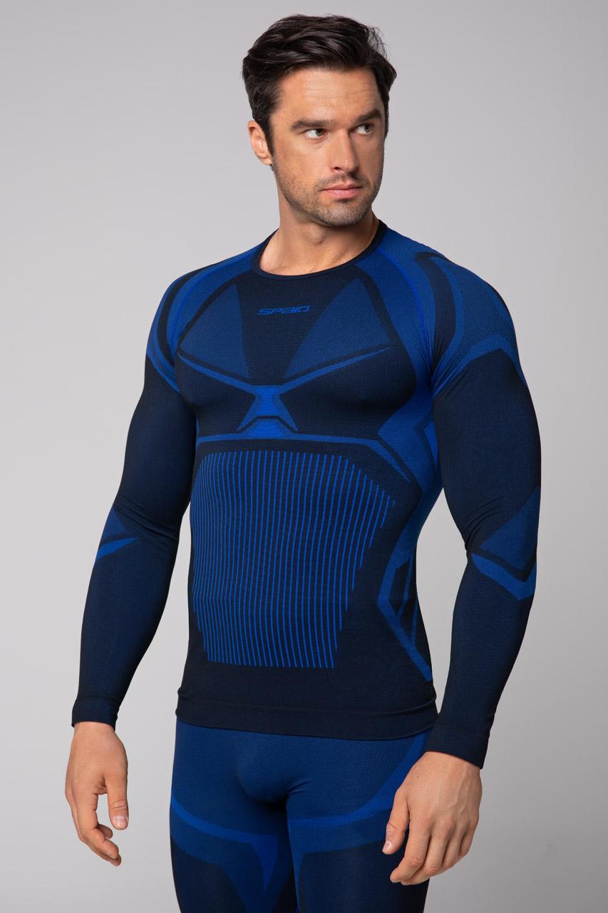 Spaio SPAIO MAGLIA M/L TERMOATTIVA "CONFIDENCE" NERO/ROYAL BLUE Presa
