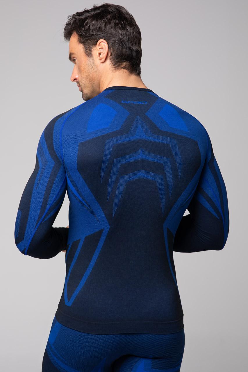 Spaio SPAIO MAGLIA M/L TERMOATTIVA "CONFIDENCE" NERO/ROYAL BLUE Presa