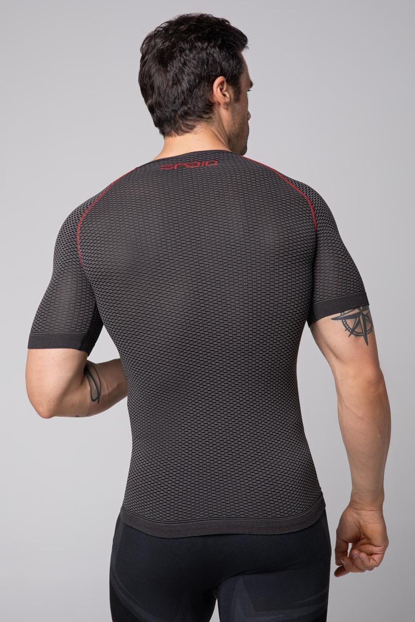 Spaio SPAIO CAMICIA TERMOATTIVA CON MANICHE CORTE BREATH NERO/GRIGIO Offerte stagionali