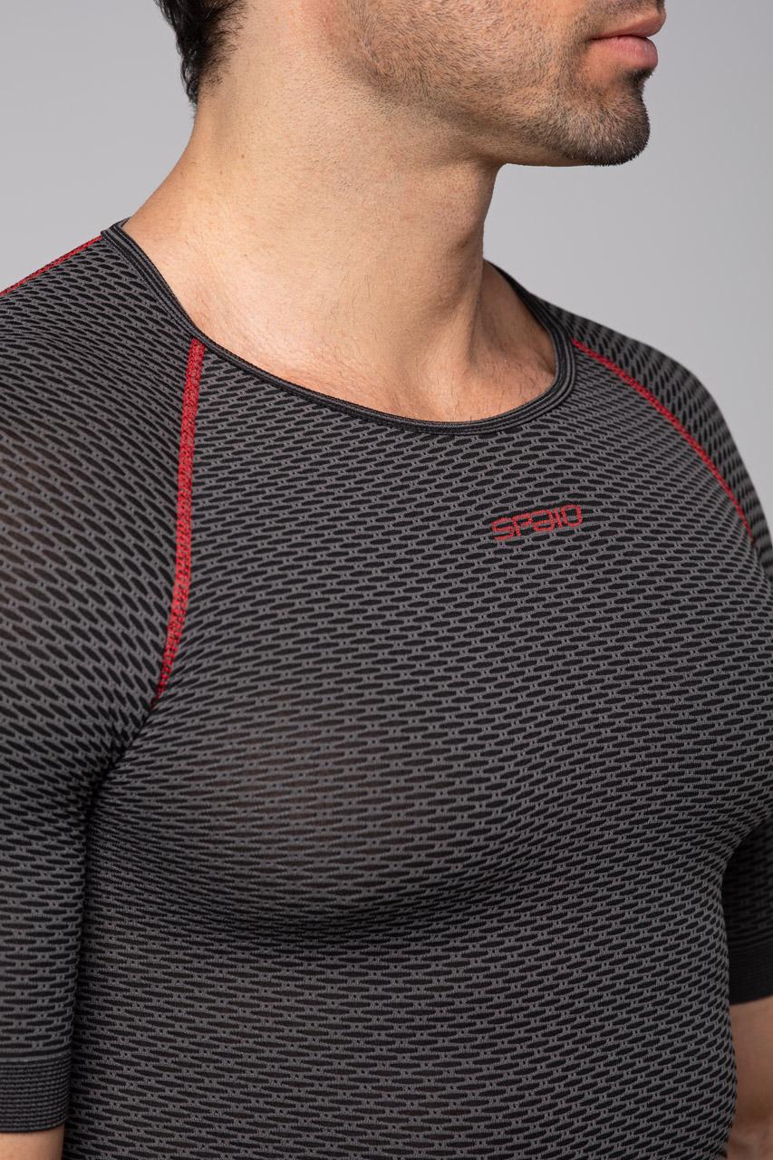 Spaio SPAIO CAMICIA TERMOATTIVA CON MANICHE CORTE BREATH NERO/GRIGIO Offerte stagionali