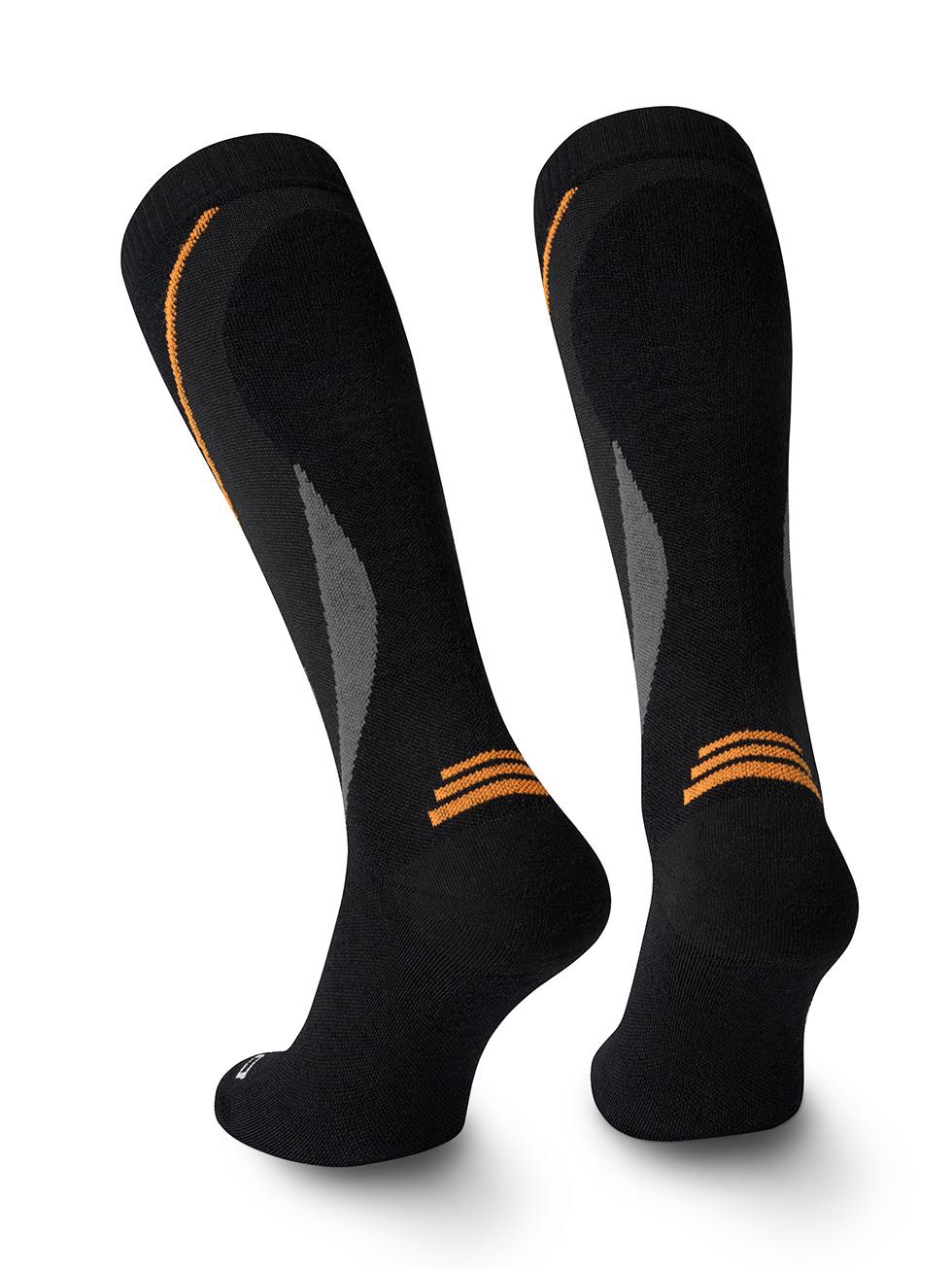 Spaio SPAIO calze da sci compressive THERMO-EVO BLACK/GREY/ORANGE Nuova