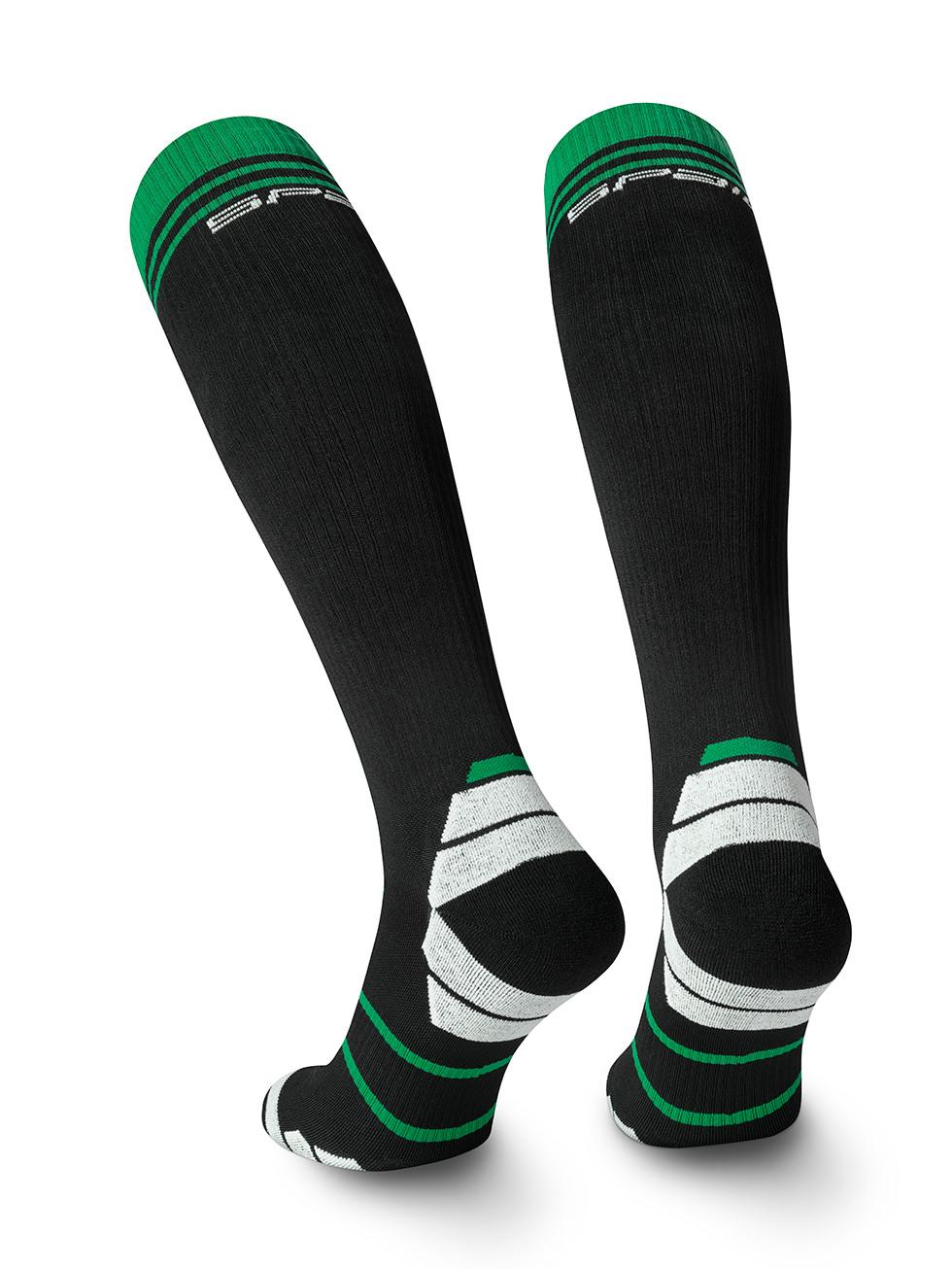 Spaio SPAIO calze da sci SKI SOCKS 01 BLACK/WHITE/GREEN Spedizione Gratuita