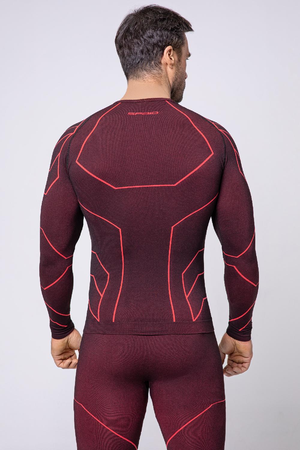 Spaio SPAIO MAGLIETTA CON MANICHE LUNGHE "RAPID" UOMO NERO/ROSSO Negozio