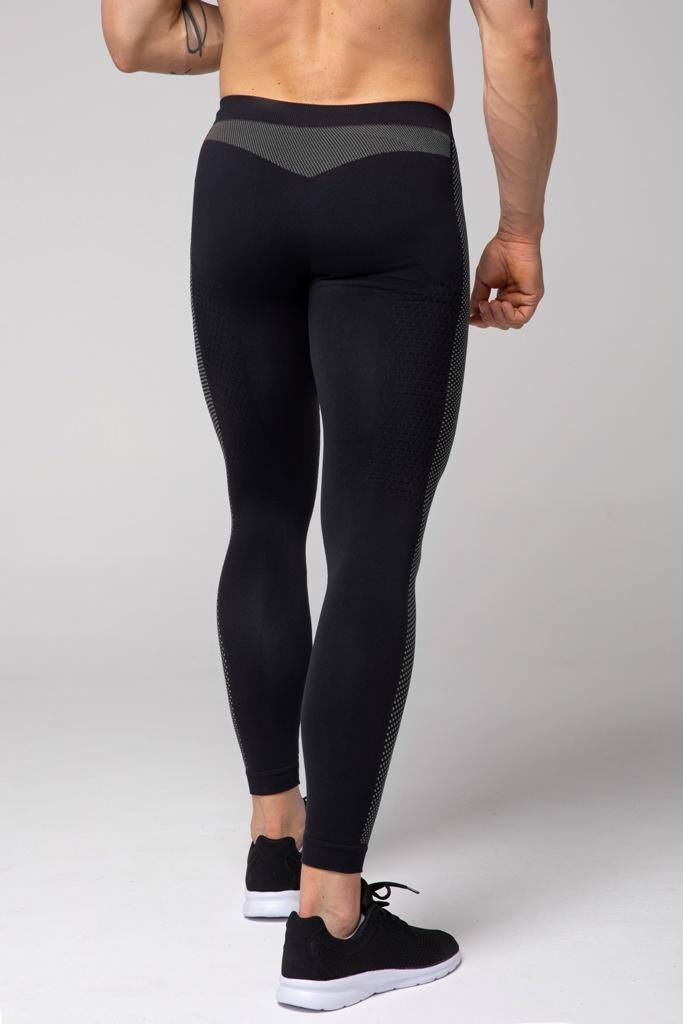Spaio SPAIO LEGGINGS TERMOATTIVI "FIERCE" NERO/GRIGIO Nuovo
