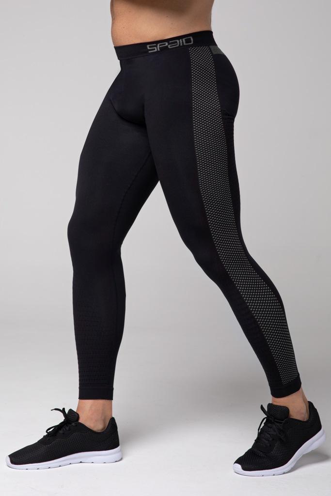 Spaio SPAIO LEGGINGS TERMOATTIVI "FIERCE" NERO/GRIGIO Nuovo