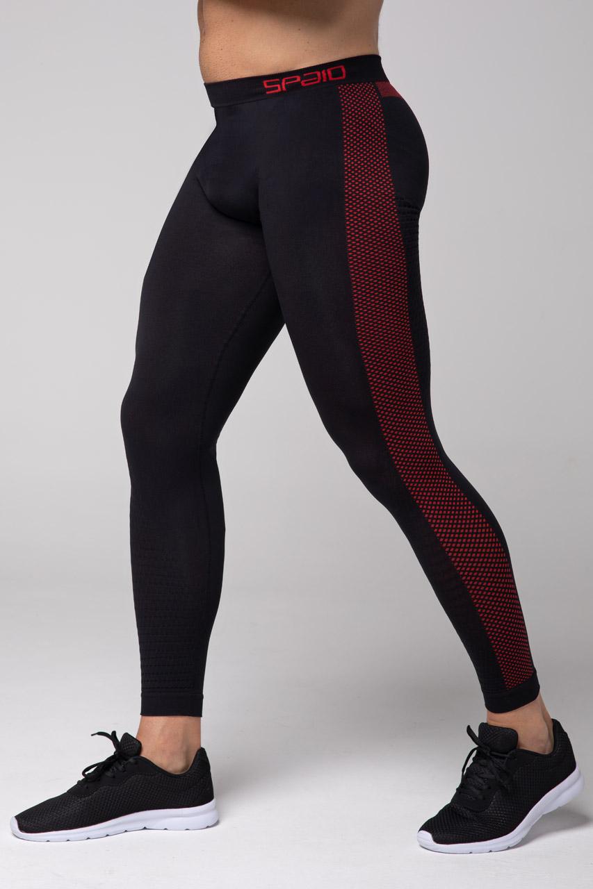 Spaio SPAIO LEGGINGS TERMOATTIVI "FIERCE" NERO/ROSSO Qualità
