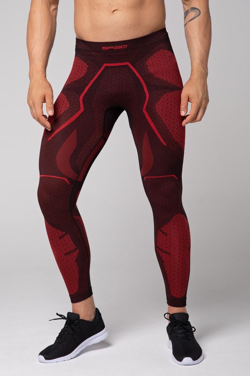 Spaio SPAIO LEGGINS TERMOATTIVI "ADRENALINE" UOMO NERO/ROSSO Qualità Garantita