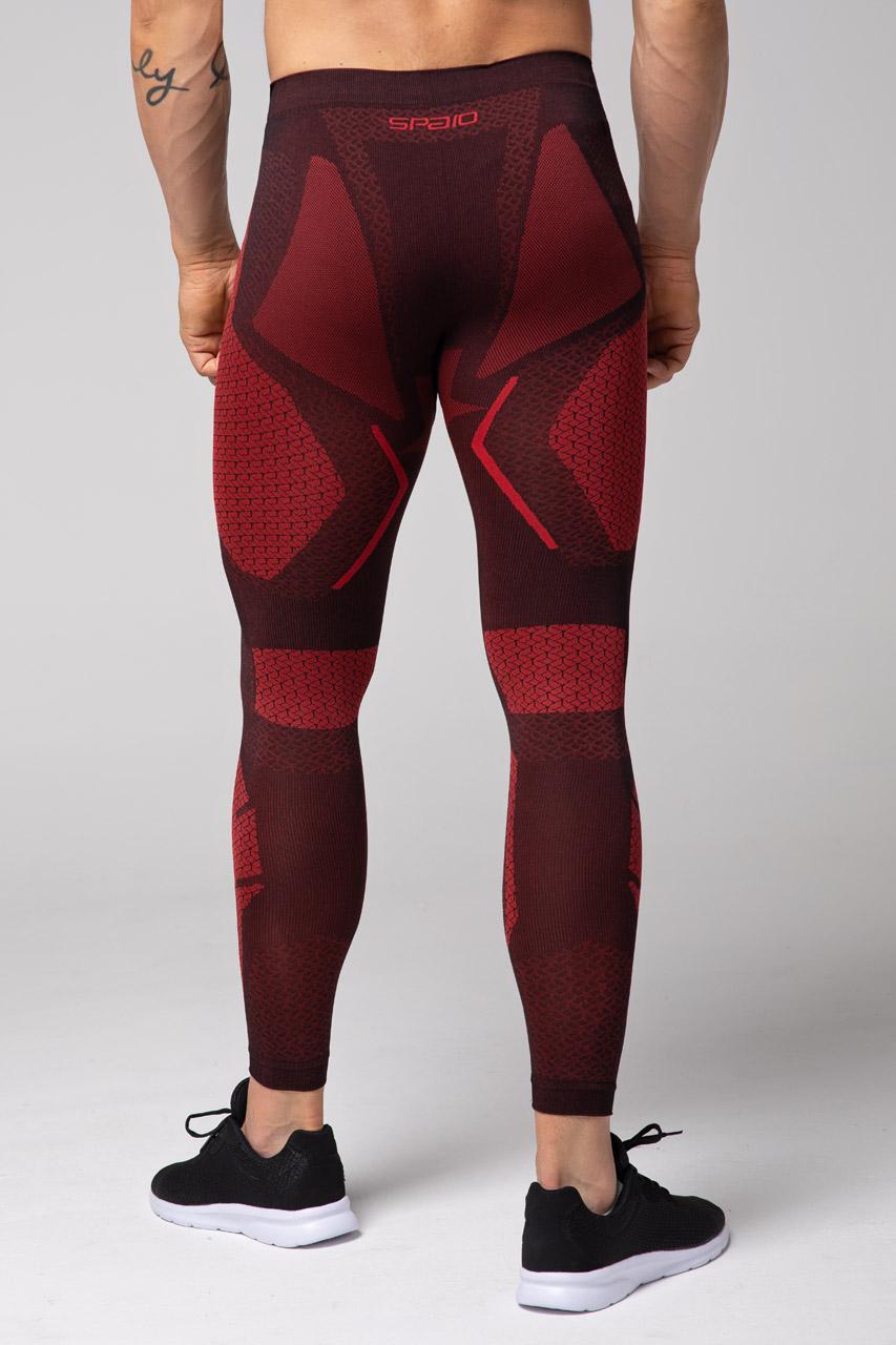 Spaio SPAIO LEGGINS TERMOATTIVI "ADRENALINE" UOMO NERO/ROSSO Qualità Garantita