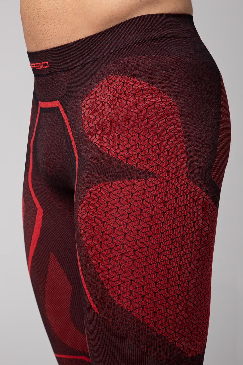 Spaio SPAIO LEGGINS TERMOATTIVI "ADRENALINE" UOMO NERO/ROSSO Qualità Garantita
