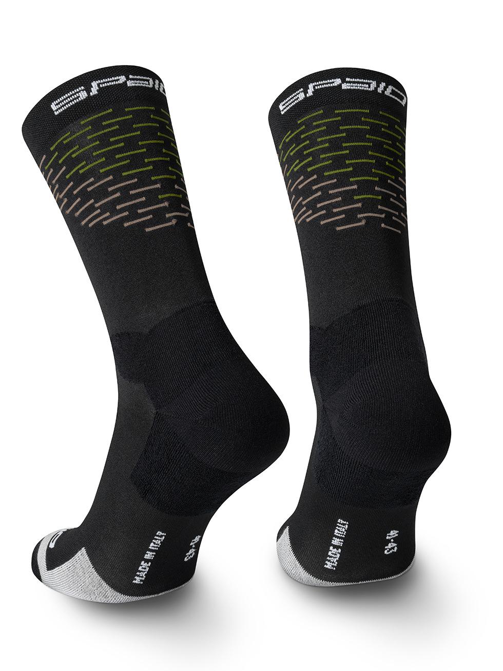 Spaio SPAIO CALZINI DA TREKKING MERINO BLACK/WHITE/GREEN Promozione