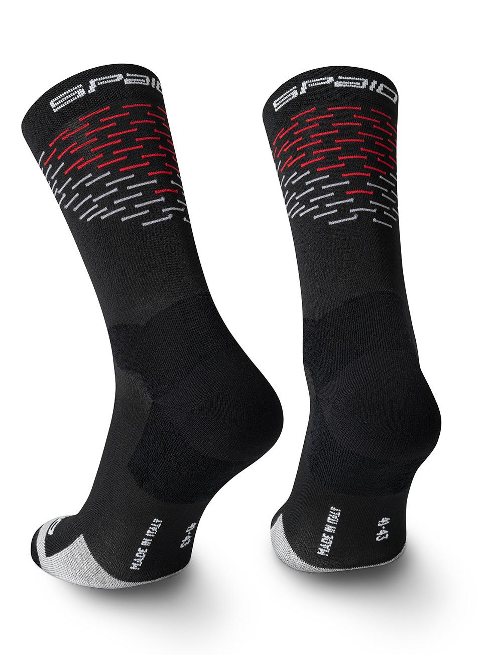 Spaio SPAIO CALZINI DA TREKKING MERINO BLACK/WHITE/RED Pezzi Unici