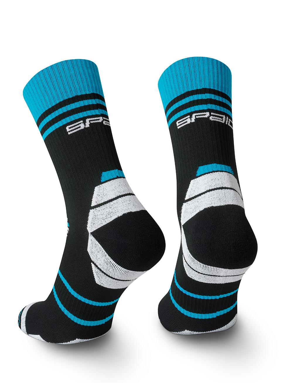 Spaio SPAIO CALZINI DA CORSA POWERFUL BLACK/WHITE/BLUE Offerta