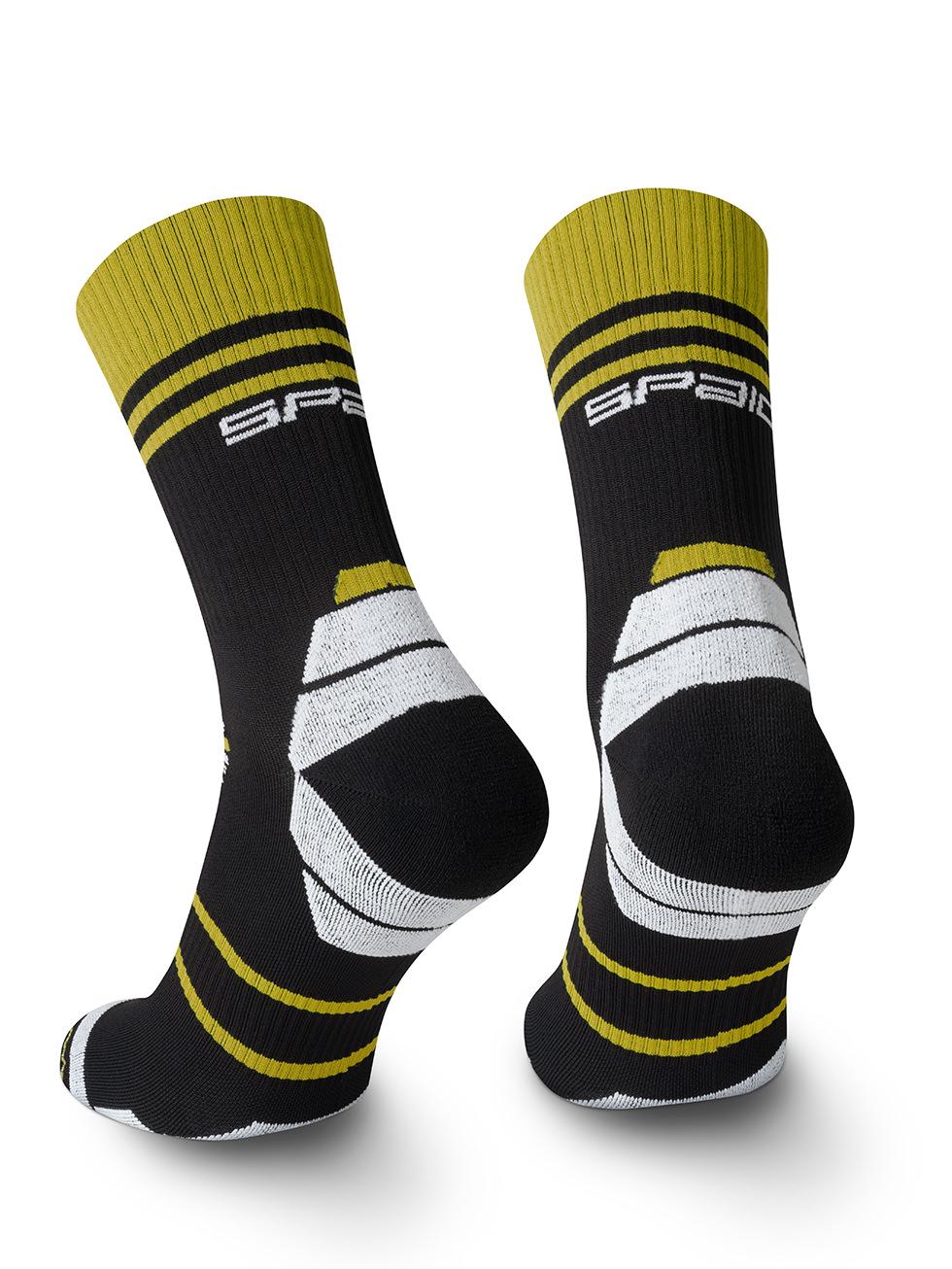 Spaio SPAIO CALZINI DA CORSA POWERFUL BLACK/WHITE/YELLOW Economico