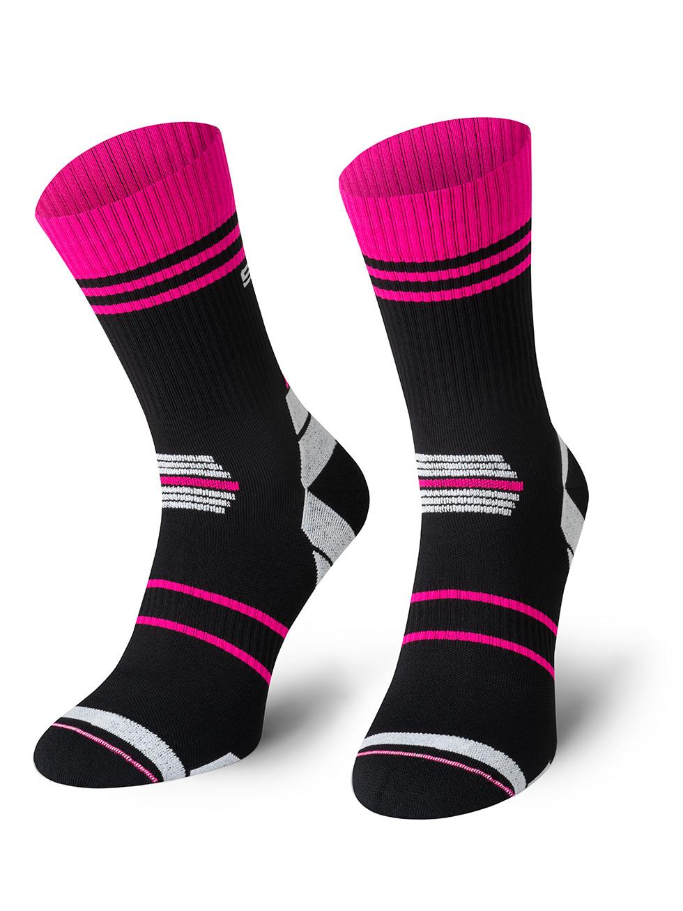 Spaio SPAIO CALZINI DA CORSA POWERFUL BLACK/WHITE/FUXIA Online