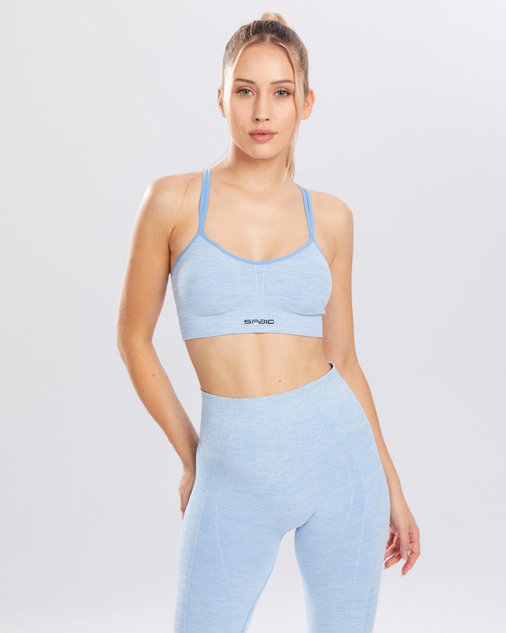 Spaio SPAIO REGGISENO SPORTIVO MELANGE LINCHEN BLUE Rilascio limitato