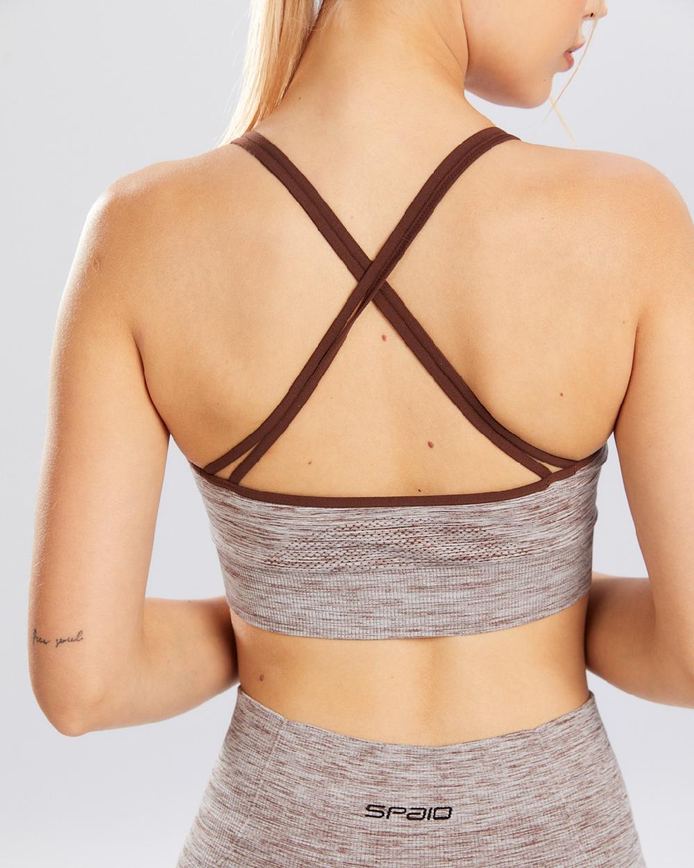 Spaio SPAIO REGGISENO SPORTIVO MELANGE COFFEE ACQUISTA ORA