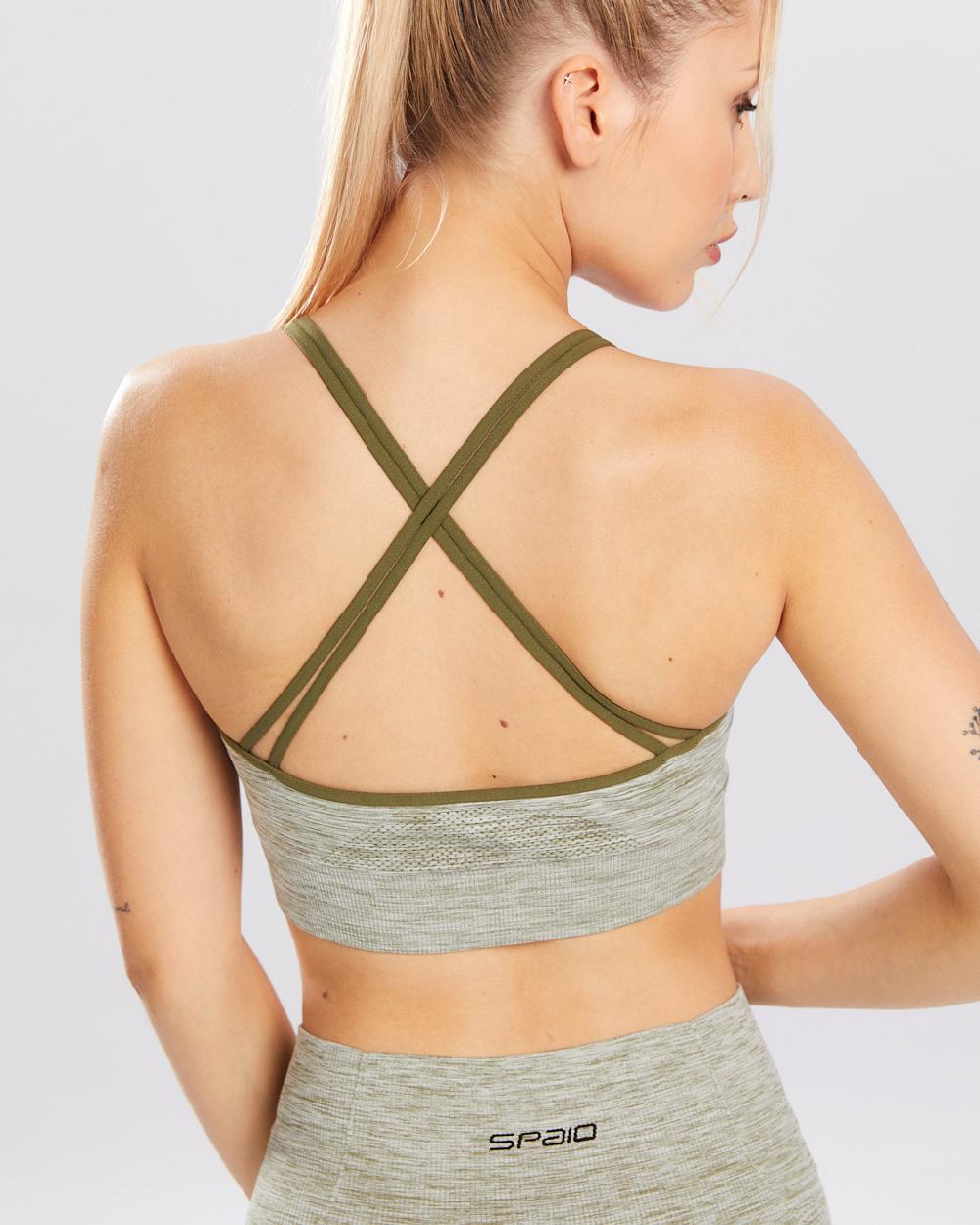 Spaio SPAIO REGGISENO SPORTIVO MELANGE KHAKI Latest stili