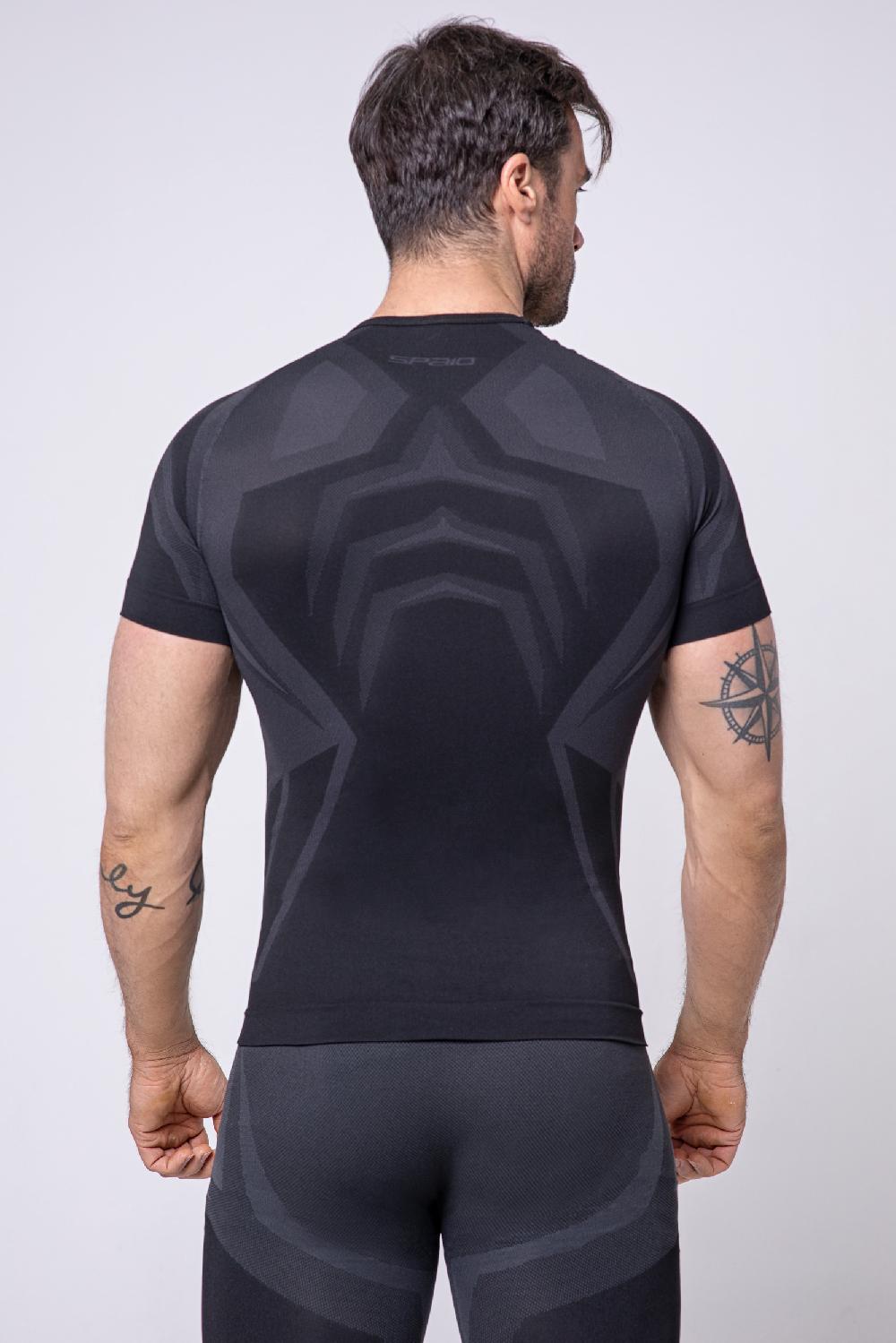 Spaio SPAIO MAGLIA M/C "CONFIDENCE" NERO/GRIGIO Super sconto