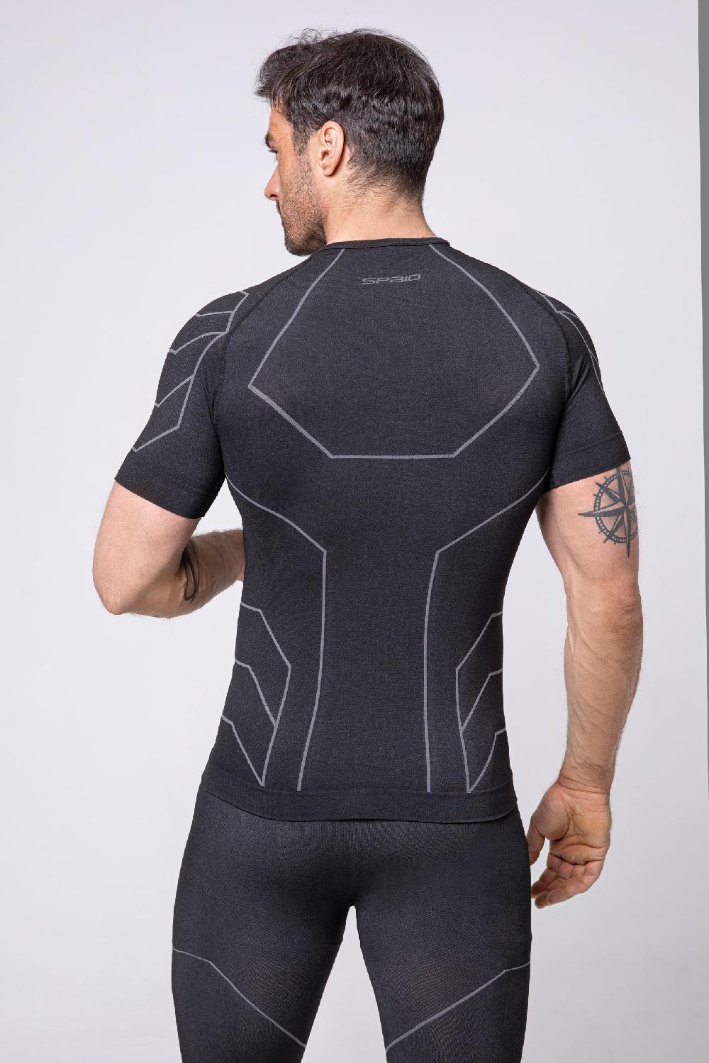 Spaio MAGLIETTA DA UOMO MC "RAPID" NERO/GRIGIO 50% di sconto con spedizione gratuita