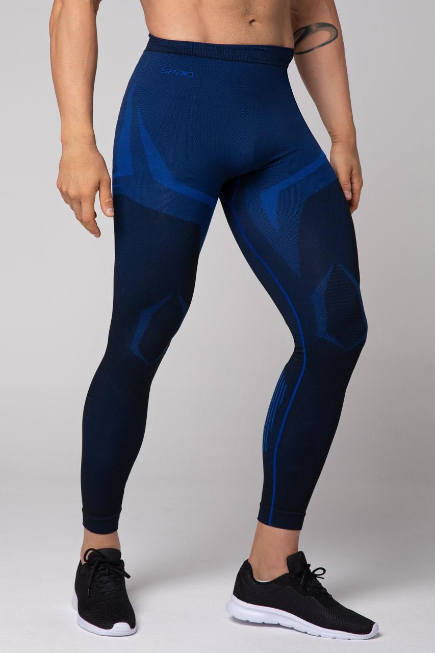 Spaio SPAIO LEGGINGS TERMOATTIVI "CONFIDENCE" NERO/ROYAL BLUE Trasporto libero internazionale