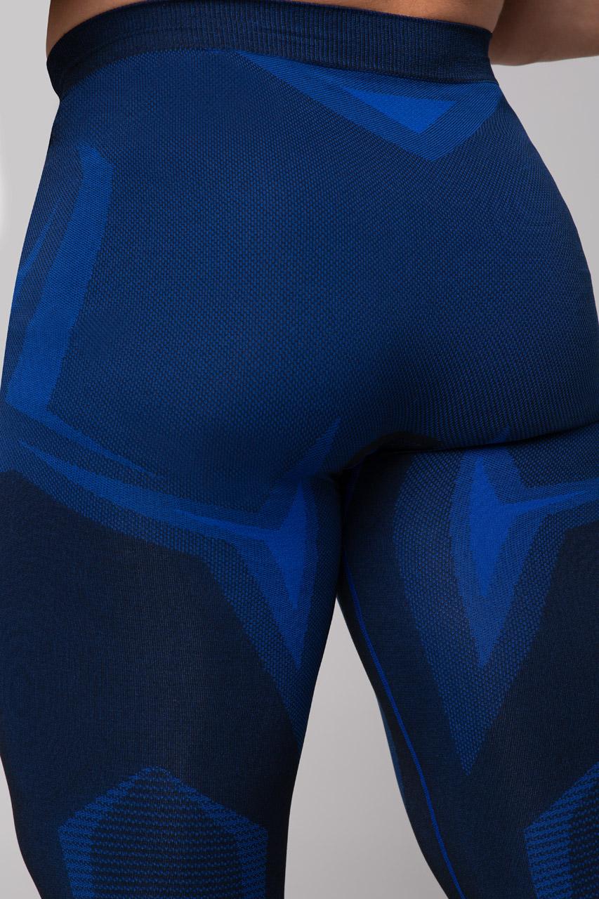Spaio SPAIO LEGGINGS TERMOATTIVI "CONFIDENCE" NERO/ROYAL BLUE Trasporto libero internazionale