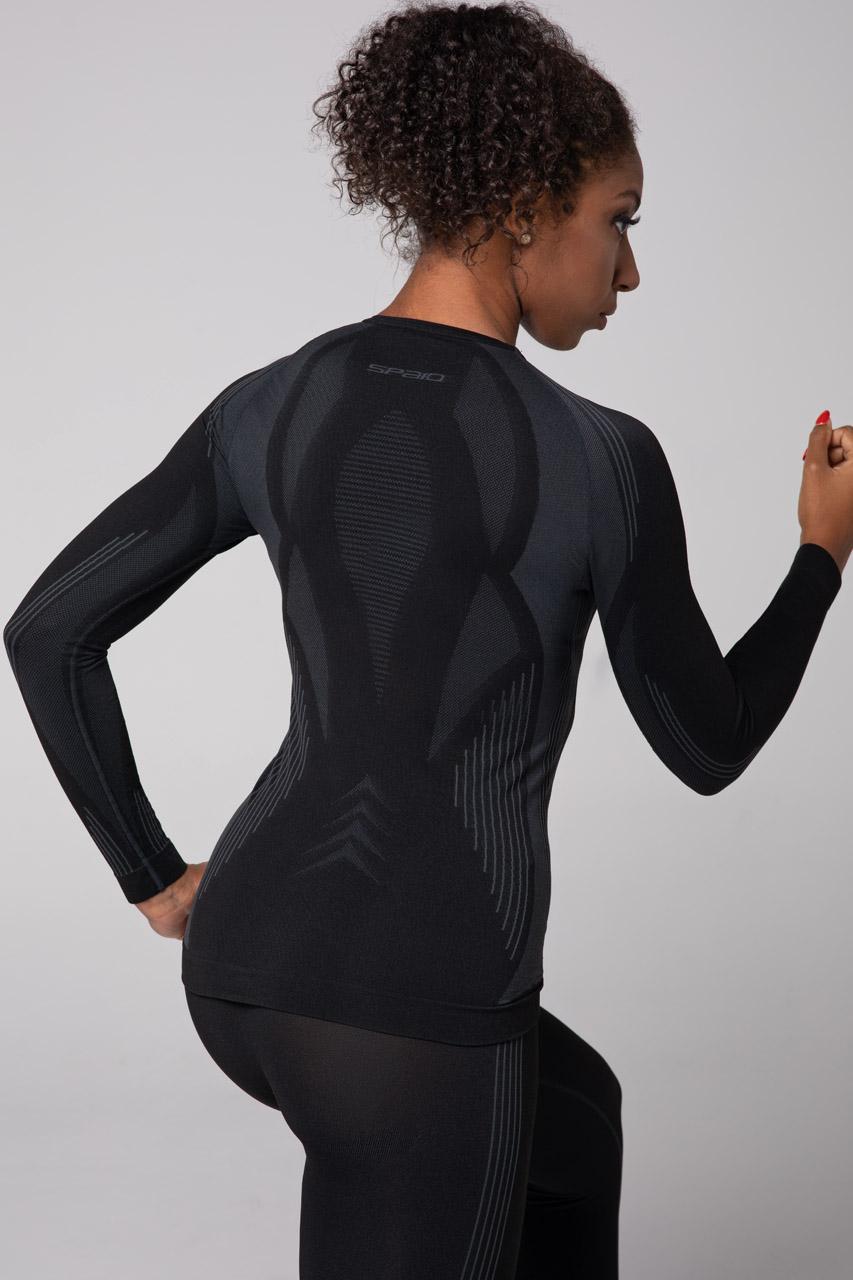 Spaio SPAIO MAGLIA M/L TERMOATTIVA POWERFUL NERO/GRIGIO Spedizione Gratuita