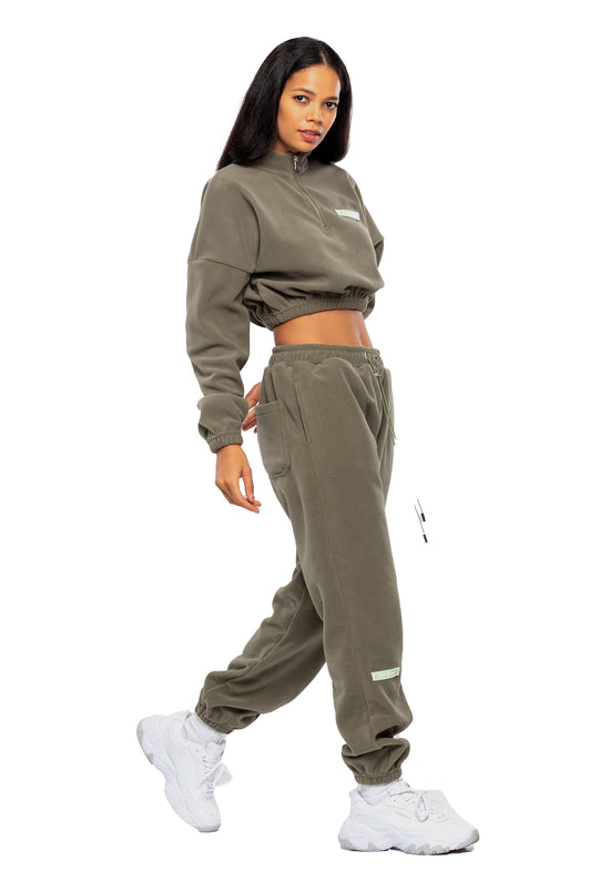 Tom Barron Completo cropped in pile oversize Vendita Calda