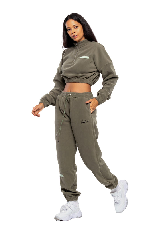 Tom Barron Completo cropped in pile oversize Vendita Calda