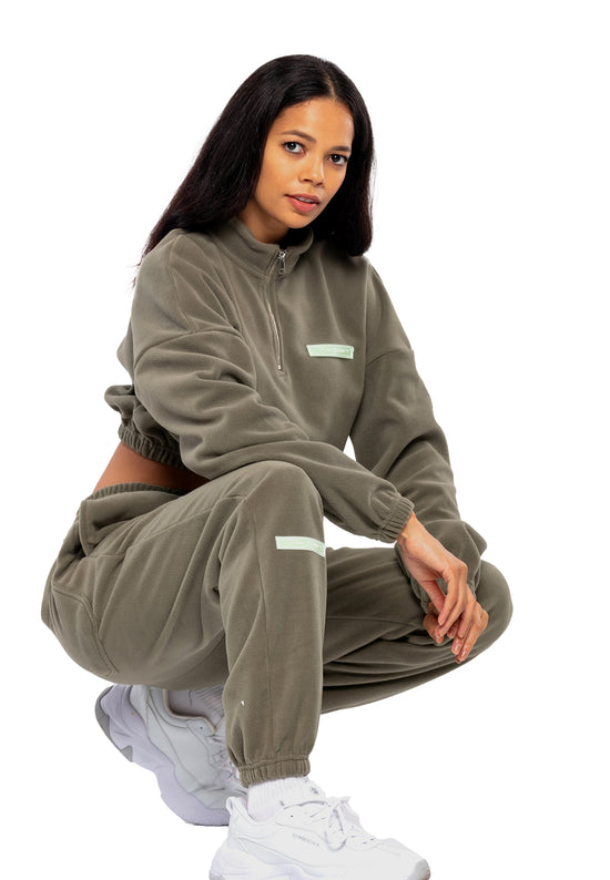 Tom Barron Completo cropped in pile oversize Vendita Calda