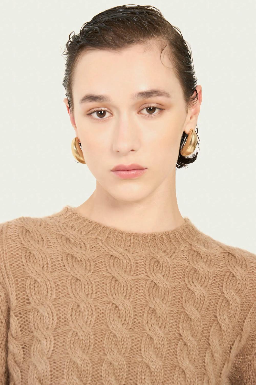 Vicario cinque Pullover in mohair cammello slim fit Mabella Online