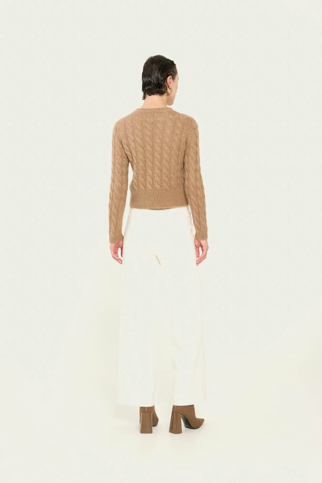 Vicario cinque Pullover in mohair cammello slim fit Mabella Online
