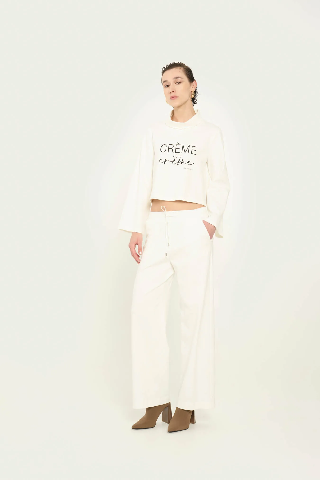 Vicario cinque Pantalone palazzo stretch coulisse in vita Petunia